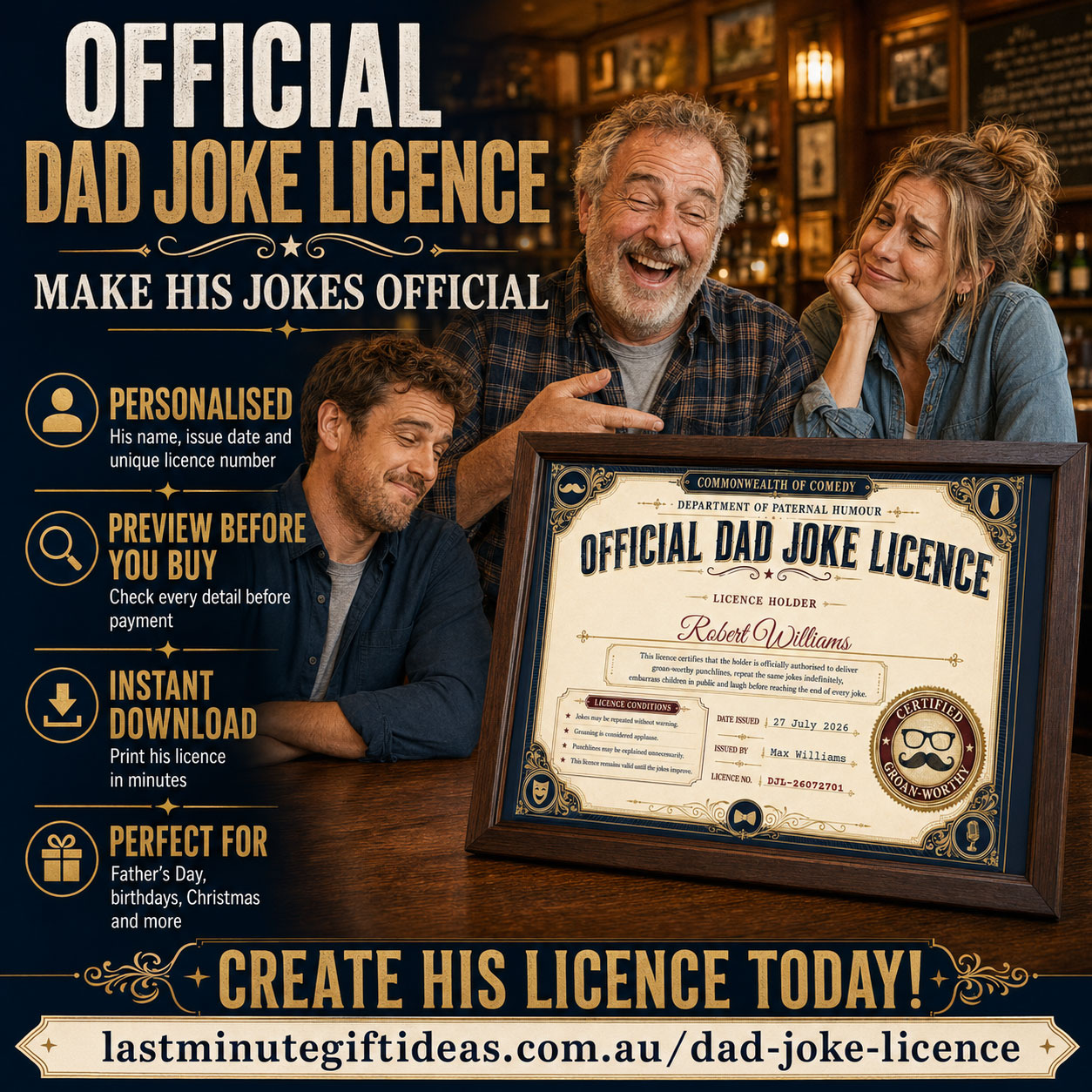 Official Dad Joke Licence